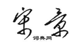 駱恆光宋景草書個性簽名怎么寫