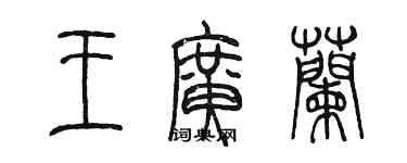 陳墨王廣蘭篆書個性簽名怎么寫