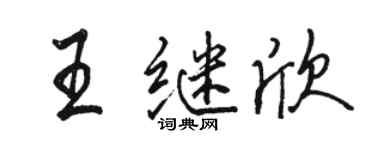 駱恆光王繼欣行書個性簽名怎么寫