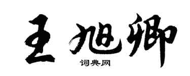 胡問遂王旭卿行書個性簽名怎么寫
