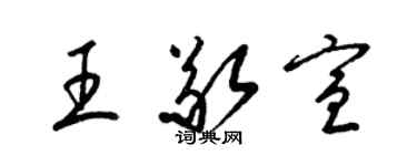 梁錦英王敬宣草書個性簽名怎么寫