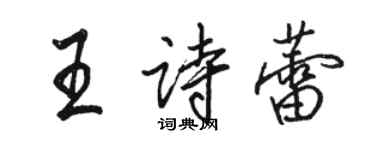 駱恆光王詩蕾行書個性簽名怎么寫