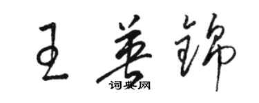 駱恆光王英錦草書個性簽名怎么寫