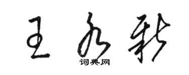 駱恆光王水新草書個性簽名怎么寫