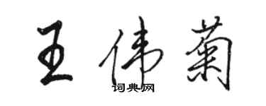 駱恆光王偉菊行書個性簽名怎么寫