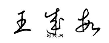 梁錦英王成敏草書個性簽名怎么寫