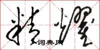 駱恆光精耀草書怎么寫