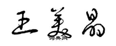 曾慶福王美晶草書個性簽名怎么寫