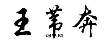 胡問遂王葦奔行書個性簽名怎么寫