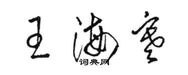 駱恆光王海寒草書個性簽名怎么寫