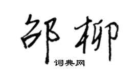 王正良邵柳行書個性簽名怎么寫