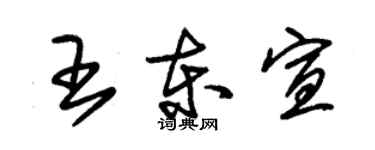 朱錫榮王東宣草書個性簽名怎么寫