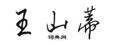 駱恆光王山蒂行書個性簽名怎么寫