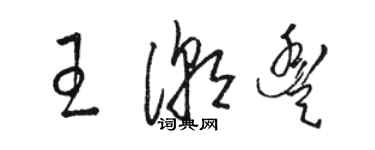 駱恆光王潮豐草書個性簽名怎么寫