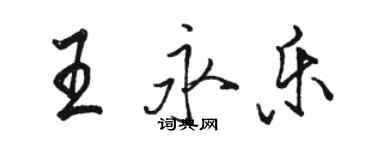 駱恆光王永樂行書個性簽名怎么寫