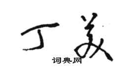 駱恆光丁美草書個性簽名怎么寫