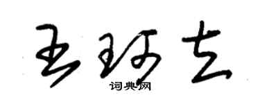 朱錫榮王珂立草書個性簽名怎么寫