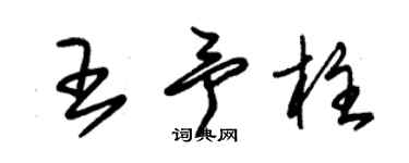 朱錫榮王予柱草書個性簽名怎么寫