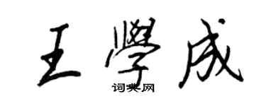 王正良王學成行書個性簽名怎么寫