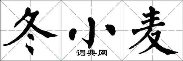 翁闓運冬小麥楷書怎么寫