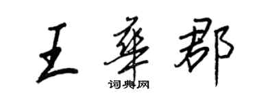 王正良王華郡行書個性簽名怎么寫