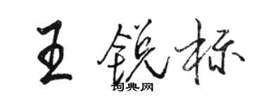 駱恆光王銳標行書個性簽名怎么寫