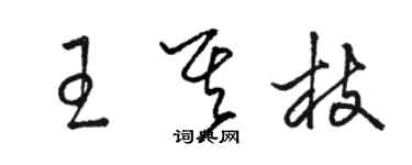 駱恆光王其枝草書個性簽名怎么寫