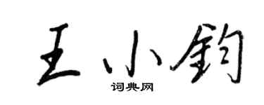 王正良王小鈞行書個性簽名怎么寫