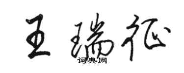 駱恆光王瑞徵行書個性簽名怎么寫