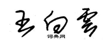 朱錫榮王向雲草書個性簽名怎么寫