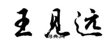 胡問遂王見遠行書個性簽名怎么寫