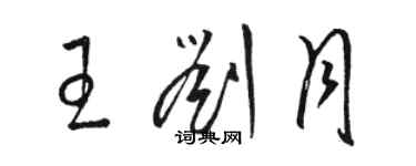 駱恆光王劉月草書個性簽名怎么寫