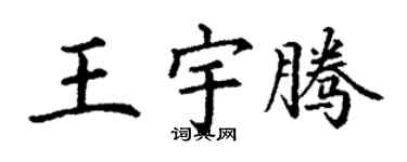 丁謙王宇騰楷書個性簽名怎么寫