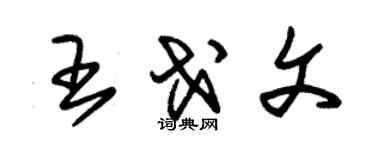 朱錫榮王戈文草書個性簽名怎么寫