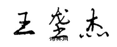 曾慶福王壟傑行書個性簽名怎么寫