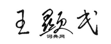 駱恆光王顯民草書個性簽名怎么寫