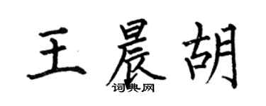 何伯昌王晨胡楷書個性簽名怎么寫