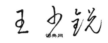 駱恆光王少銳草書個性簽名怎么寫