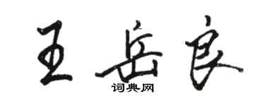 駱恆光王岳良行書個性簽名怎么寫