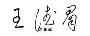 駱恆光王德眉草書個性簽名怎么寫