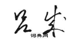 駱恆光呂成草書個性簽名怎么寫