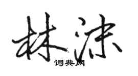 駱恆光林沫行書個性簽名怎么寫