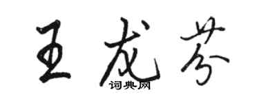 駱恆光王龍芬行書個性簽名怎么寫