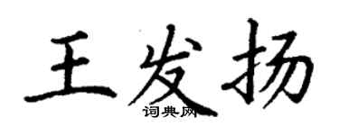 丁謙王發揚楷書個性簽名怎么寫