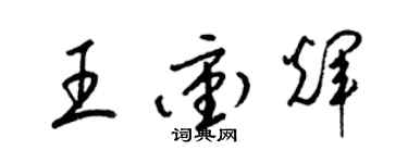 梁錦英王沖輝草書個性簽名怎么寫