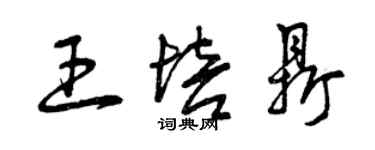 曾慶福王培鼎草書個性簽名怎么寫