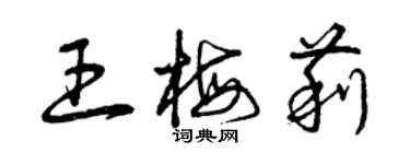 曾慶福王梅莉草書個性簽名怎么寫