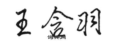 駱恆光王含羽行書個性簽名怎么寫