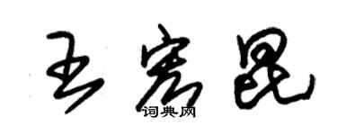 朱錫榮王宏昆草書個性簽名怎么寫