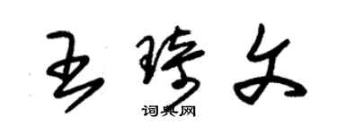 朱錫榮王琦文草書個性簽名怎么寫